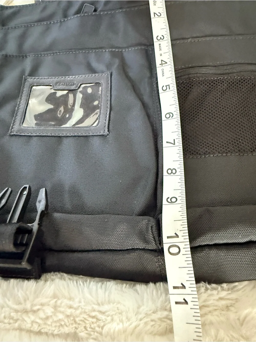 Coach Men’s Black Nylon Laptop Backpack with Silver Buckles NEW